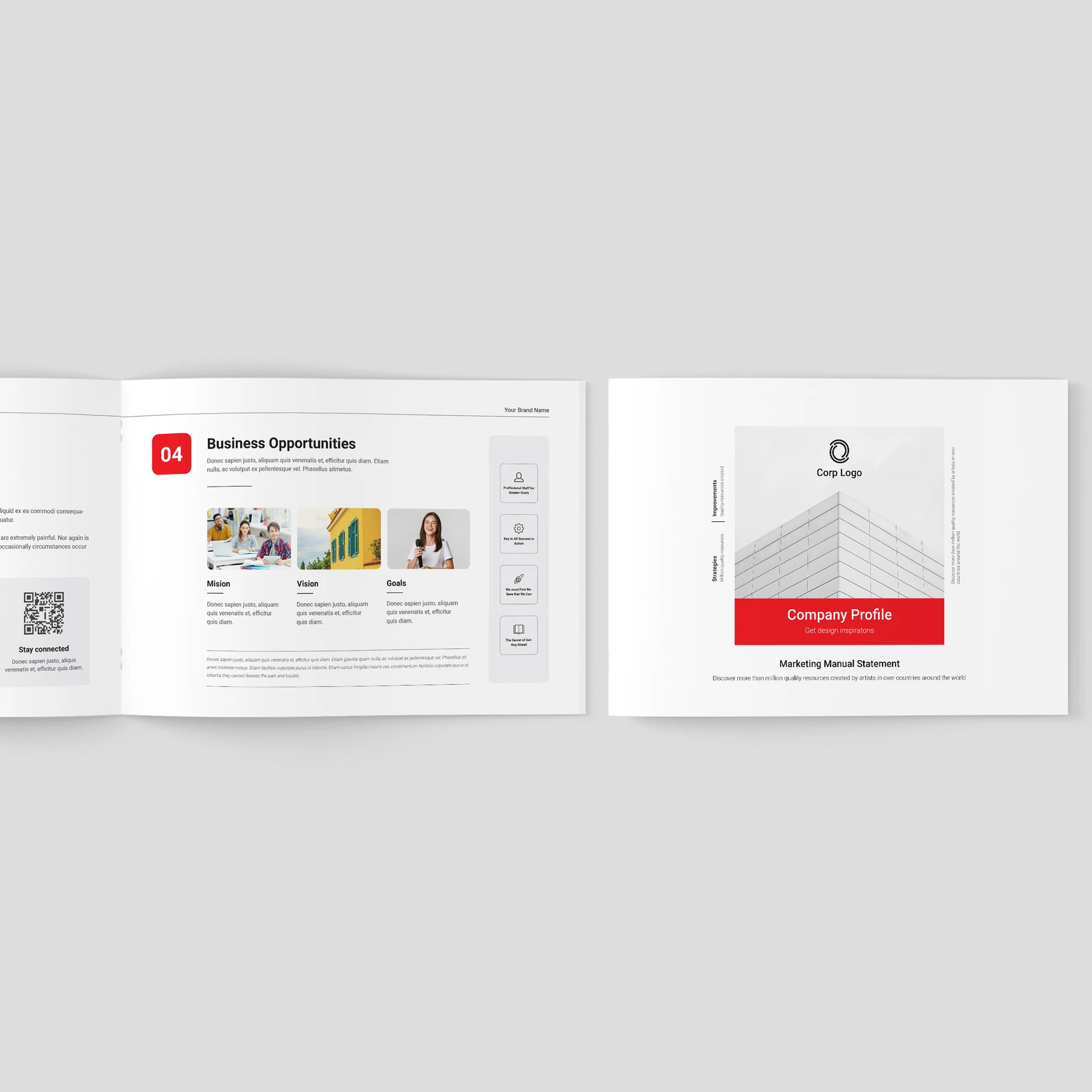 가로형 중철책자